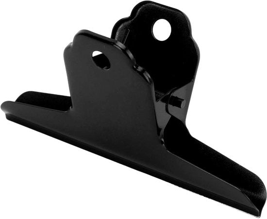 Klemme Metalliche da Carta - Grande - 2 Pezzi - Sostenibili - Clip per Cibo - Alta Resistenza - Dimensioni 10 x 5,5 x 3,7 cm - Clip da Cartellino