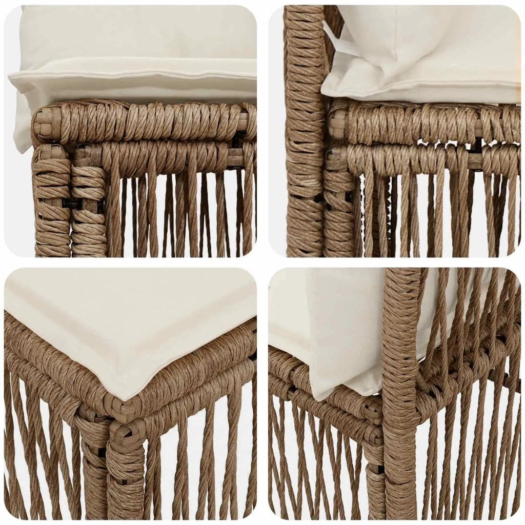Unità divano senza braccioli Beige polyrattan 42026715