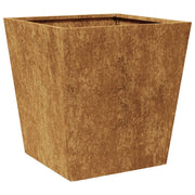 Fioriera rialzata per piante fiori terrazza giardino 40 x 40 x 40 cm acciaio Corten marrone 02_0037543