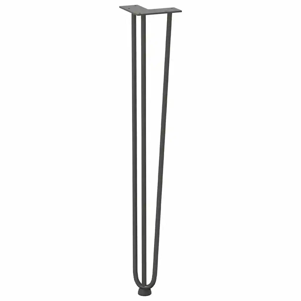 Gambe a forcina per tavoli consolle 4 pz Antracite 72 cm Acciaio massiccio