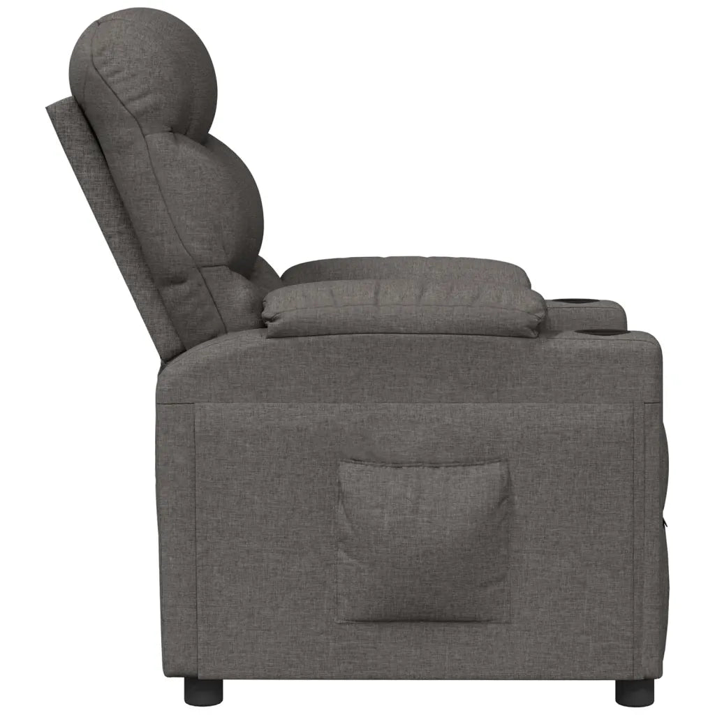 Poltrona Reclinabile in Tessuto Grigio Scuro