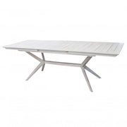 Tavolo Bali 150/200x90x75 h cm in Legno di Acacia Bianco