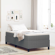 Letto Box Spring Grigio Chiaro Singolo in Tessuto Corduroy