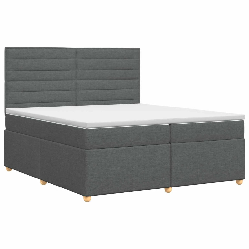 Letto box spring con materasso Grigio Scuro 200 x 200 cm 3453957