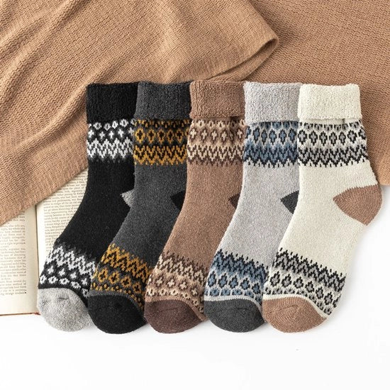 Sottovesti per uomo, stile etnico retro, con bordo in pile, 2 paia