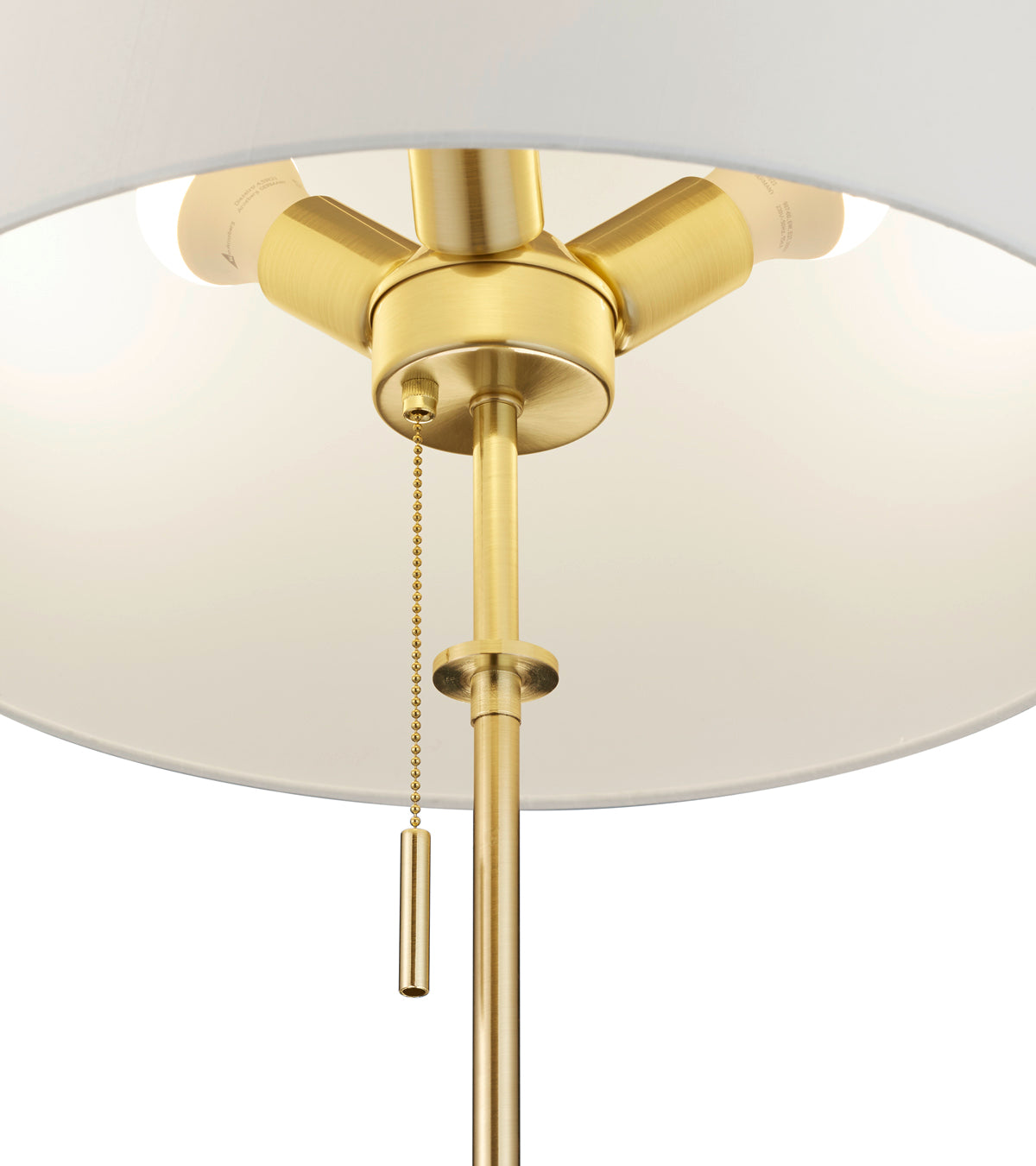 Piantana da Interno  E27 in Metallo Ottone Satinato