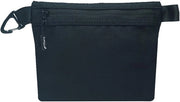 Tas Toilettas Acquatica con Cerniera e Carabina, Borsa Multifunzionale per Utensili Cosmetici Digitali (Nero)