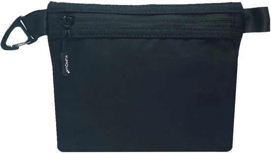 Tas Toilettas Acquatica con Cerniera e Carabina, Borsa Multifunzionale per Utensili Cosmetici Digitali (Nero)
