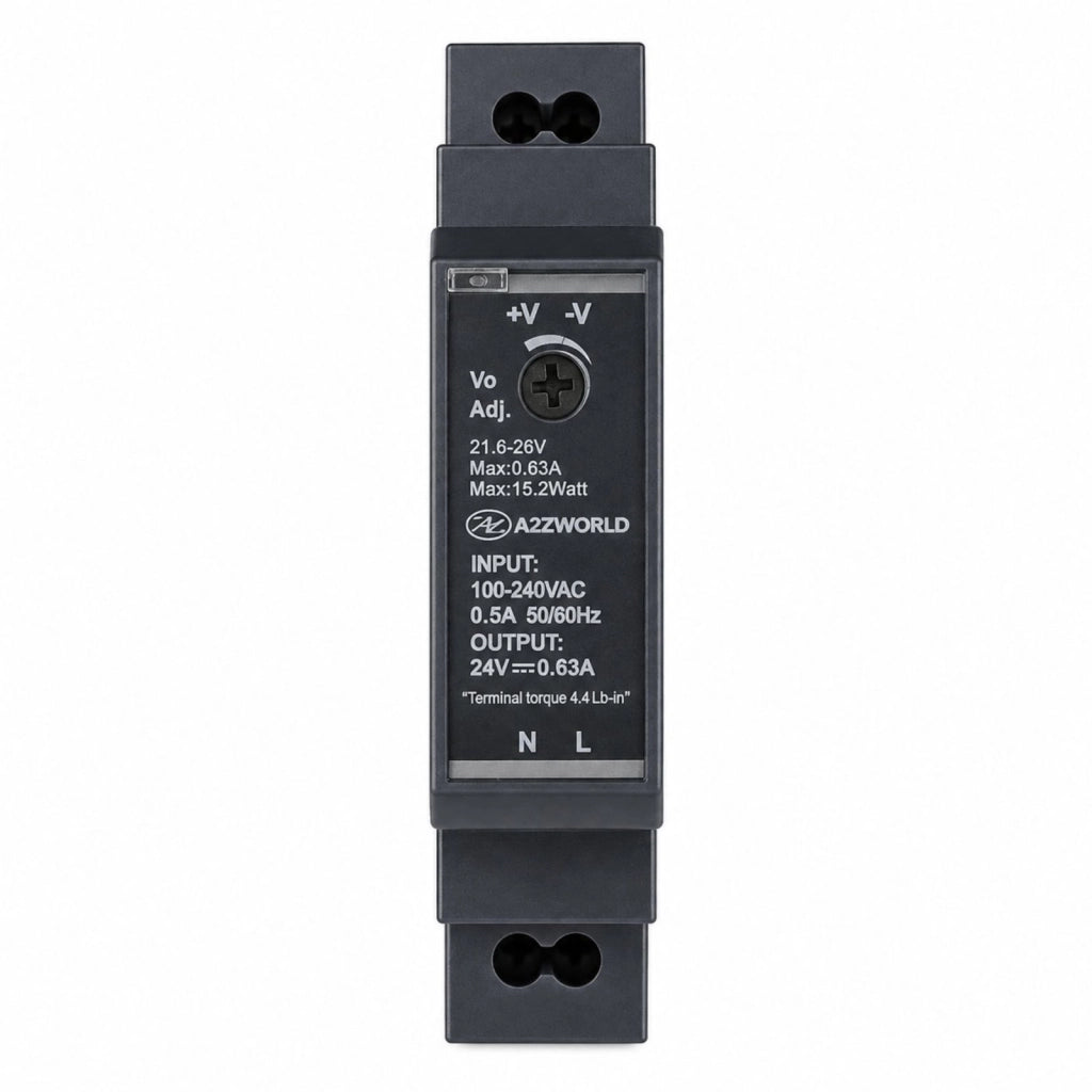 Alimentatore Trasformatore Da Guida Barra DIN 15W, 1 Modulo, Serie HDR-15, Disponibili DC 12V 24V (DC 24V)