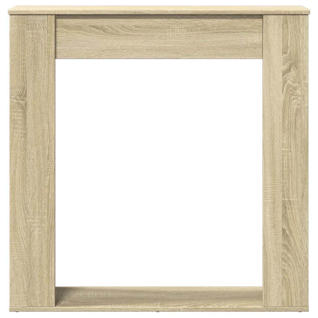 Cornice per Camino Rovere Sonoma 100x20x100 cm in Truciolato 854573