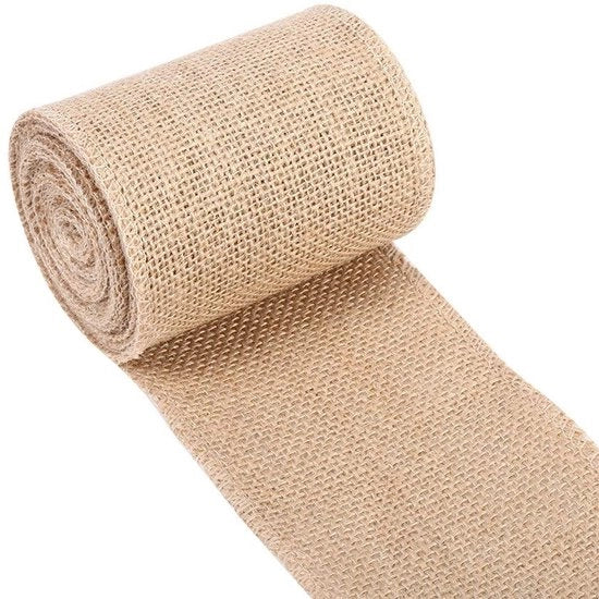 Juta Lint 100% Vezzi Naturali - Tavolo da Soggiorno per Matrimonio - Decorazione Natale - Progetti Fai da Te - Dimensioni 10x200cm - Aspetto Rustico