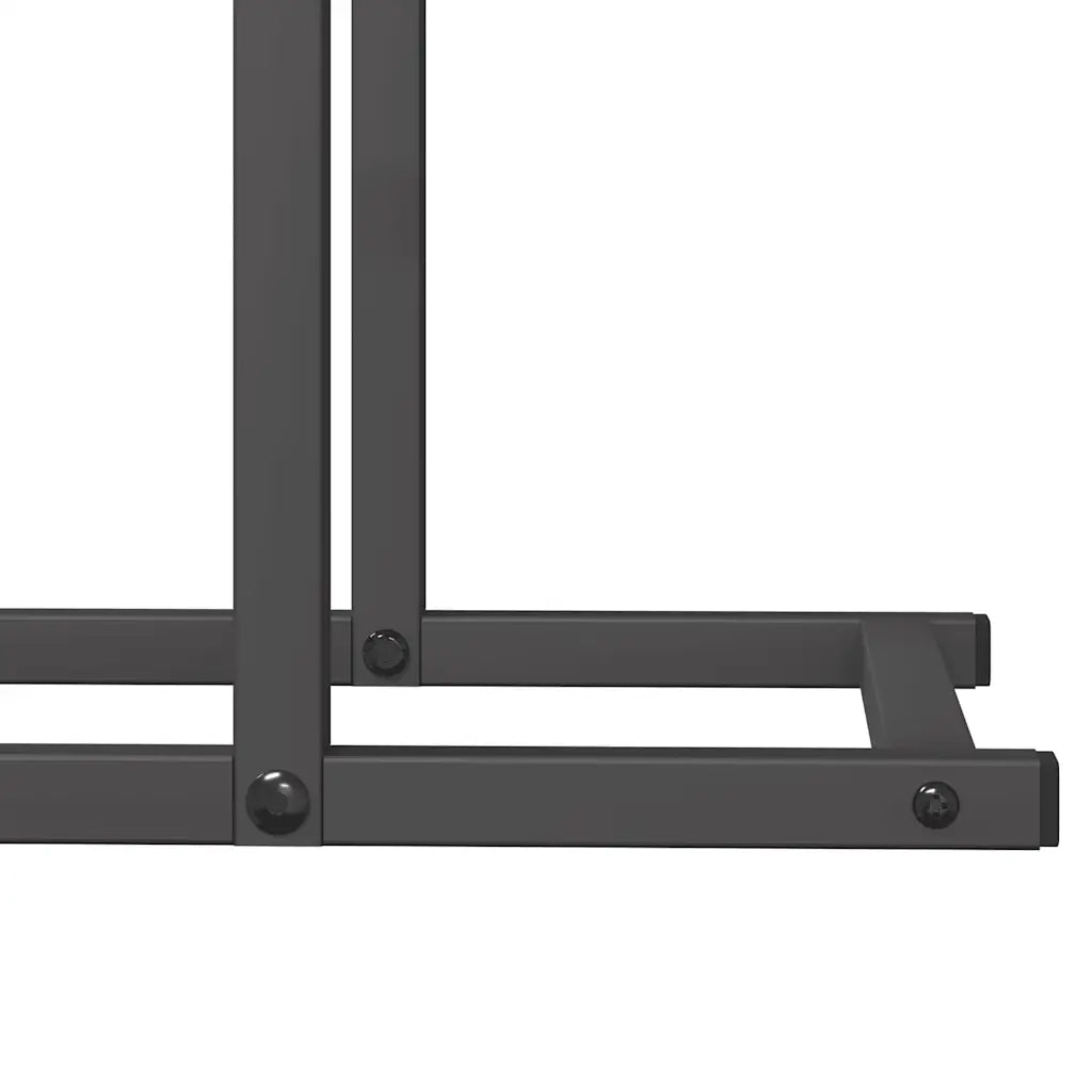 Rastrelliera per Legna da Ardere Nera 80x25x90 cm CFW3404097