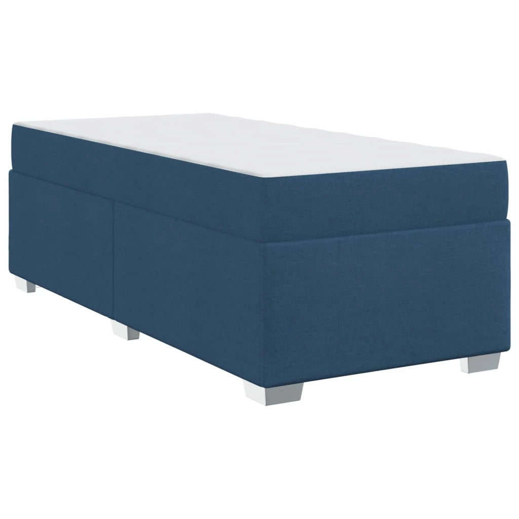 Struttura del letto con materasso Blu 80 x 200 cm Tessuto