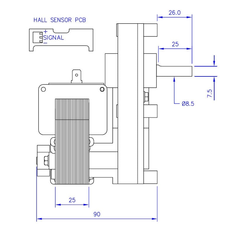 Ricambistufeapellet Mellor Motoriduttore 1,5rpm Pacco25 C/encoder Fb1222 Stufe A Pellet Clam