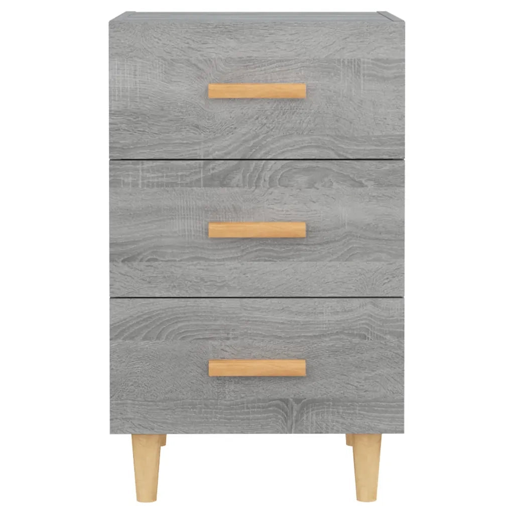 Comodino Grigio Sonoma 40x40x66 cm in Legno Multistrato 817322