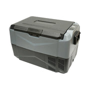 Frigorifero per auto 35L con compressore 12V-24V-220V, 60W, display LCD, doppia zona di raffreddamento, USB 630x390x390mm