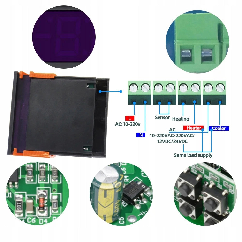 Termostato Regolatore di Temperatura STC-1000 230V – Display LED, Sonda Impermeabile | Controllo da -50°C a 110°C