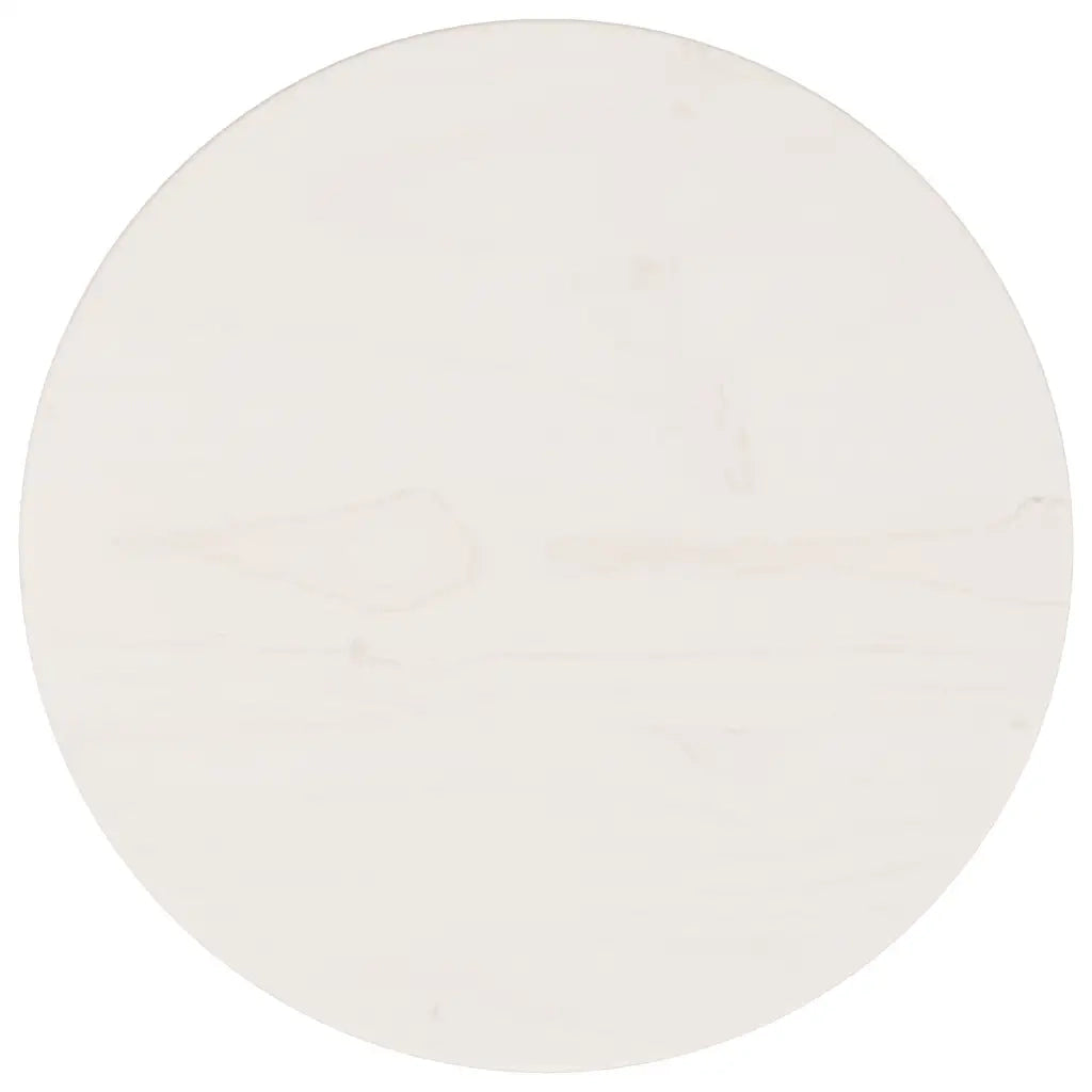 Piano Tavolo Bianco Ã˜30x2,5 cm in Legno Massello di Pinocod mxl 73229