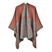 Nuovo modello di scialle caldo con orlo a spacco, mantella, cardigan in cashmere da donna, sciarpa