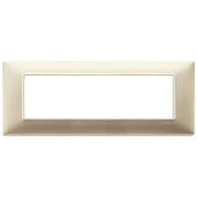 Vimar placca 7 moduli colore Champagne opaco 14657.22