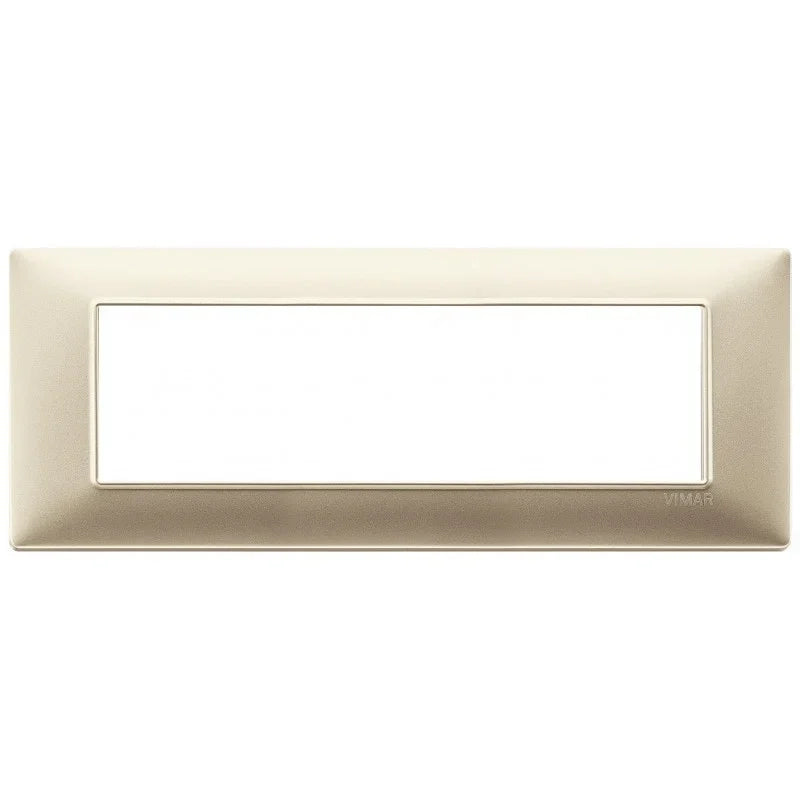 Vimar placca 7 moduli colore Champagne opaco 14657.22