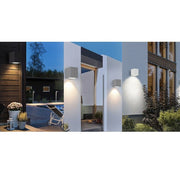Trade Shop - Applique A Parete Quadrato Lampada Muro Moderna Esterno Attacco Gu10 Ip65 Es54 -