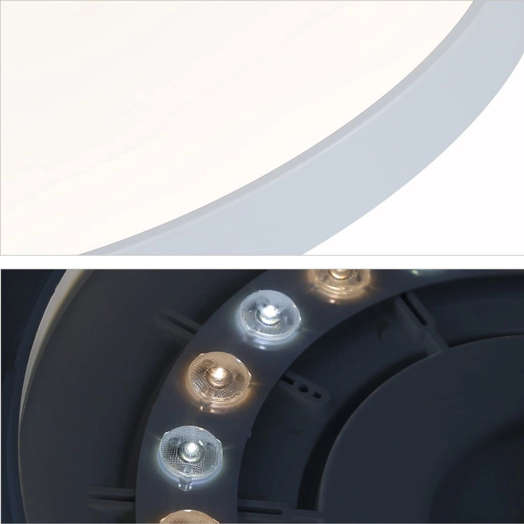 ZMH Plafoniera LED decorativa rotonda bianca per soggiorno e cucina 3000K IP44
