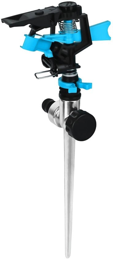 Impuls Sprinkler per Giardino con 3 Posizioni - Spreminiorettore a Settori - Sistema di Irrigazione Rotante - Adatto per Grandi Superfici - Realizzato in ABS e Acciaio Inossidabile