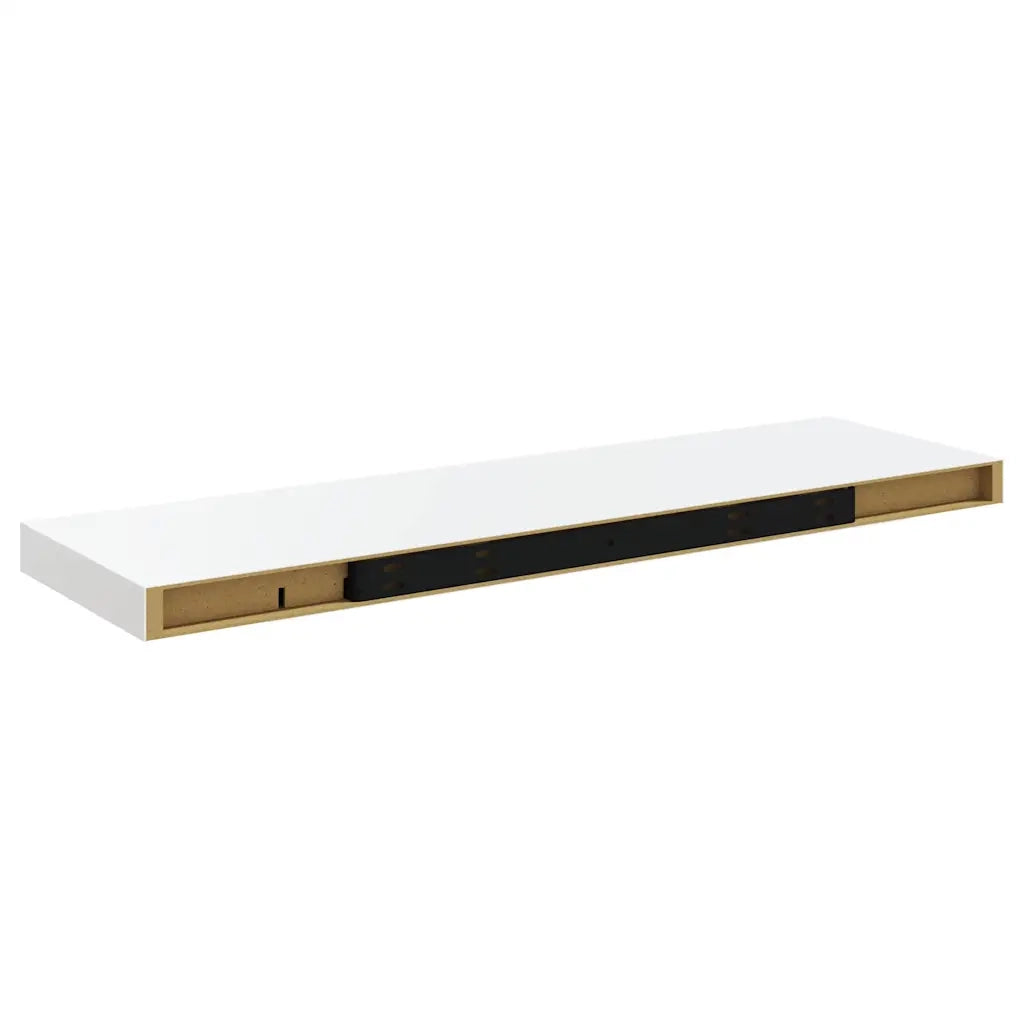 Scaffali a Parete 2 pz Bianco Lucido 80x23,5x3,8 cm in MDF cod mxl 33668