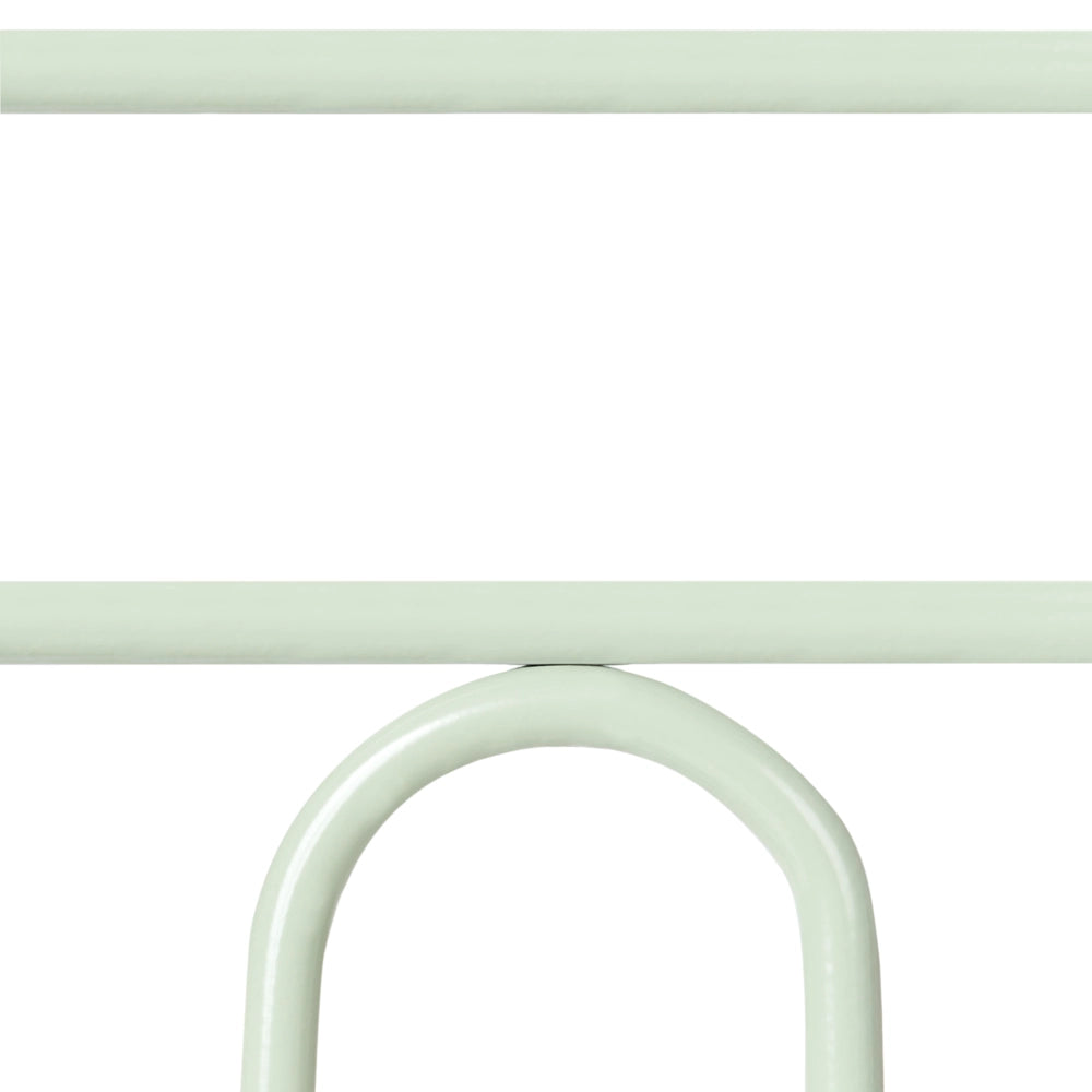 Set di 2 sedie da giardino verde con telaio in acciaio impilabili per esterni Patio moderne