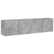 Mobile TV multimediale da parete mensola TV credenza TV per sala da pranzo soggiorno camera da letto 2 pezzi 80 x 30 x 41 cm grigio 02_0028934