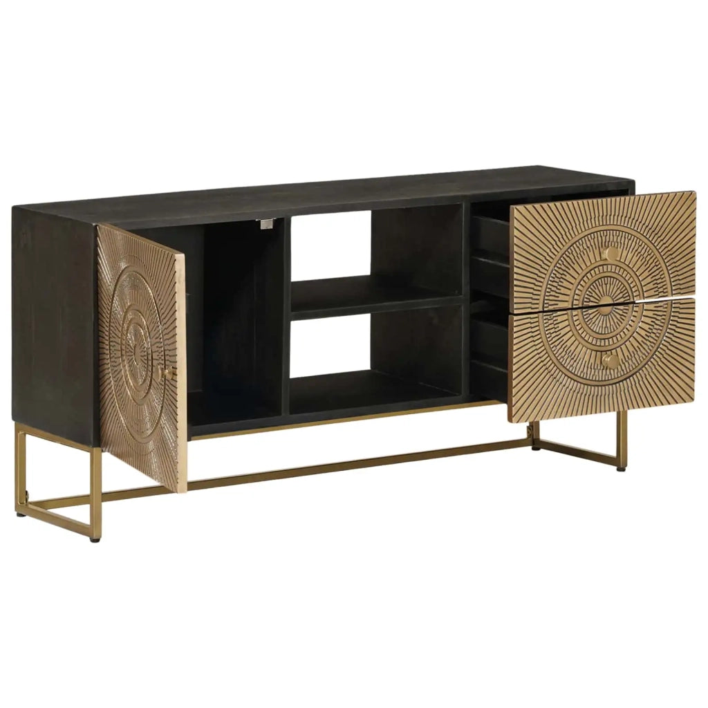 Mobile TV con cassetto con lo scaffale Ottone 105 x 30 x 50 cm