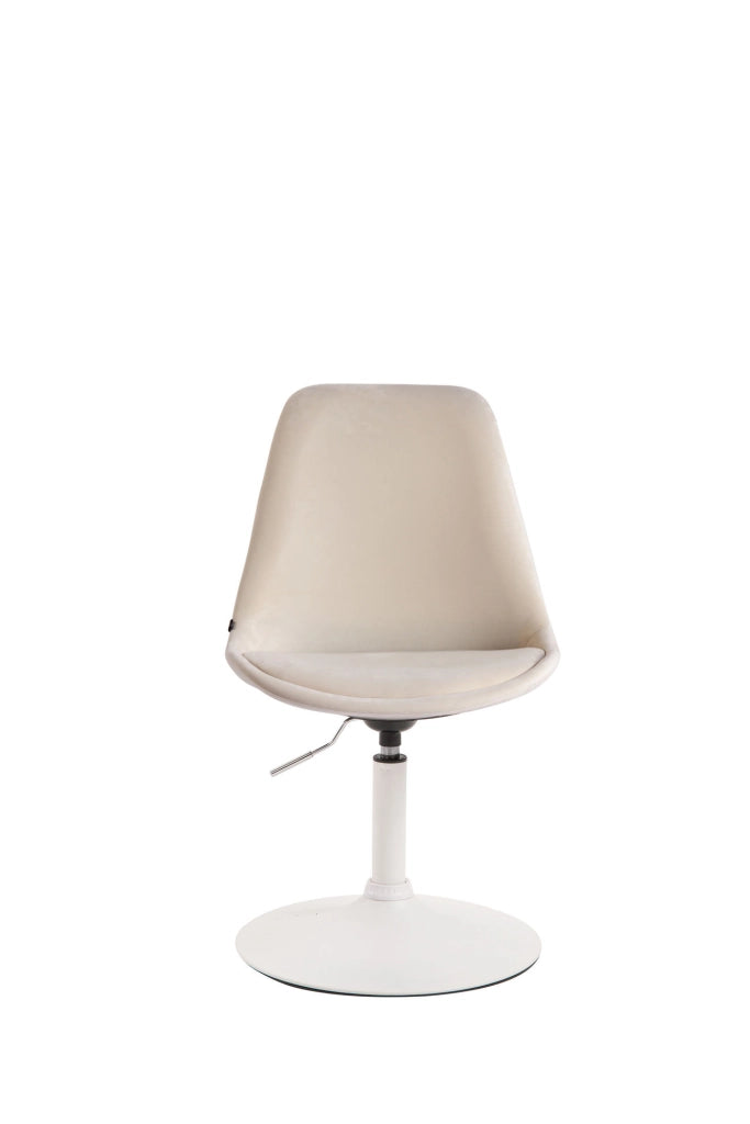 Sedia da pranzo Maverick in velluto crema,bianco