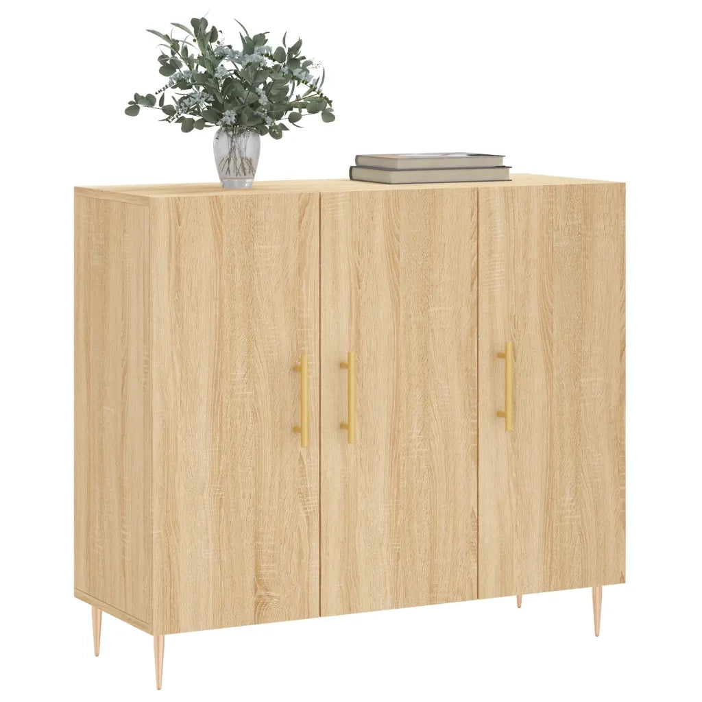 Credenza Rovere Sonoma 90x34x80 cm in Legno Multistrato 828095