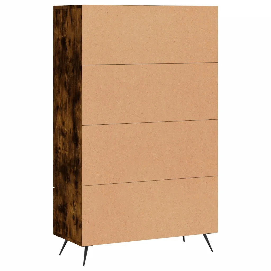Credenza | Madia | Buffet da pranzo | Armadio da pranzo Rovere Fumo 69,5x31x115 cm in Legno Multistrato