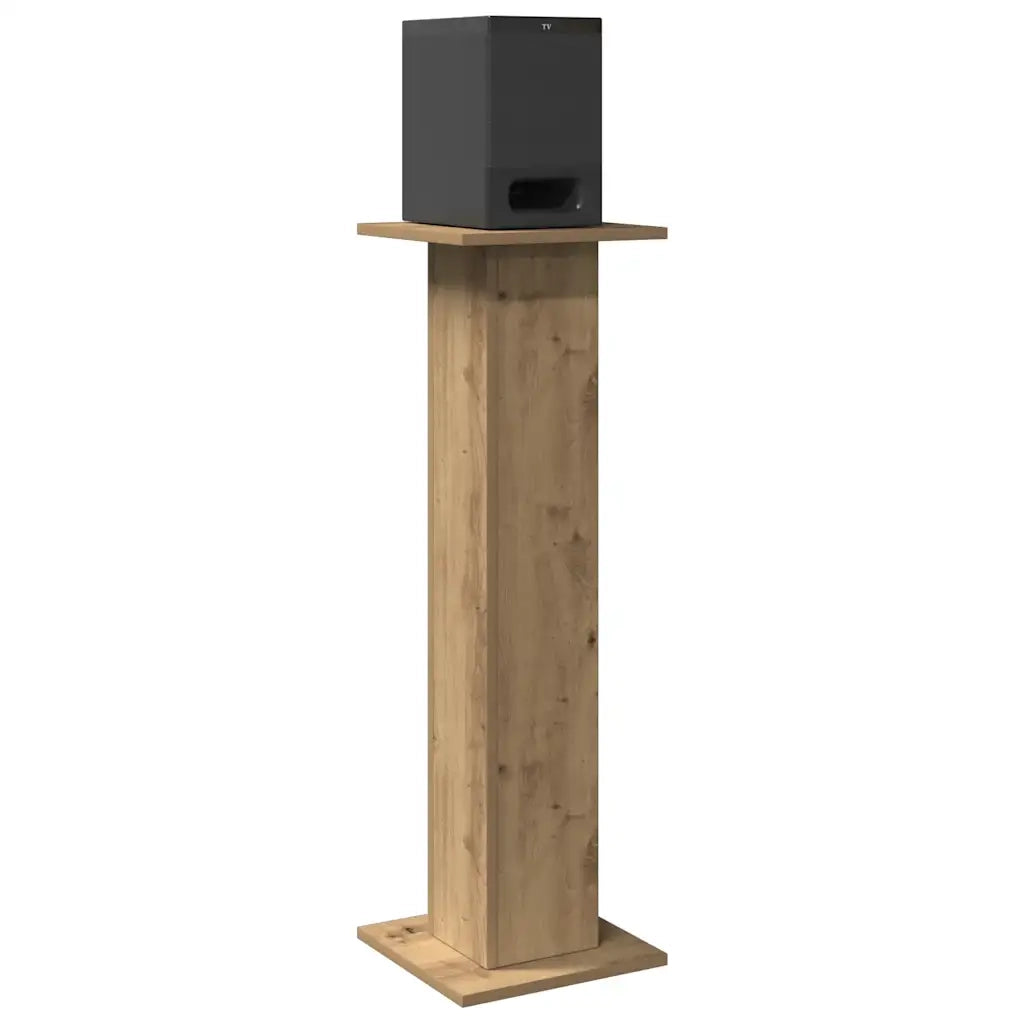 Supporti Altoparlanti 2 pz Rovere 30x30x95 cm in Multistrato 852680