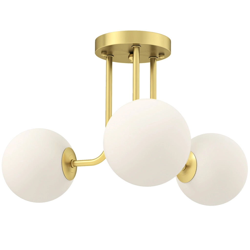 Plafonnier LED 3 luci ¨C zephmum ¨C 42x42x26.5 cm dorato