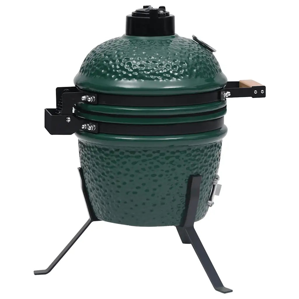 Barbecue Affumicatore 2 in 1 Kamado in Ceramica 56 cm Verde cod mxl 55673