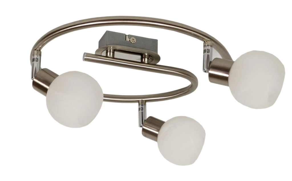 Candellux Alabaster 98-07032 plafoniera 3xG9 cromo bianco