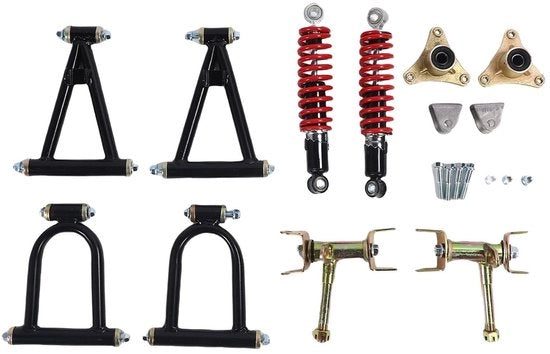 Impianto di Sospensione Alta Resistenza - Ponte di Coda/Shock Absorbiatore - ATV/Quad/Bicicletta - Migliorata Stabilità - Set Completo - Progettazione Sostenibile - Kit di Sospensione