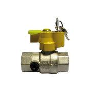 VALVOLA A SFERA GAS FF CON SERRATURA E PRESA PRESSIONE- 1  DN 25- ENOLG- pezzi 1