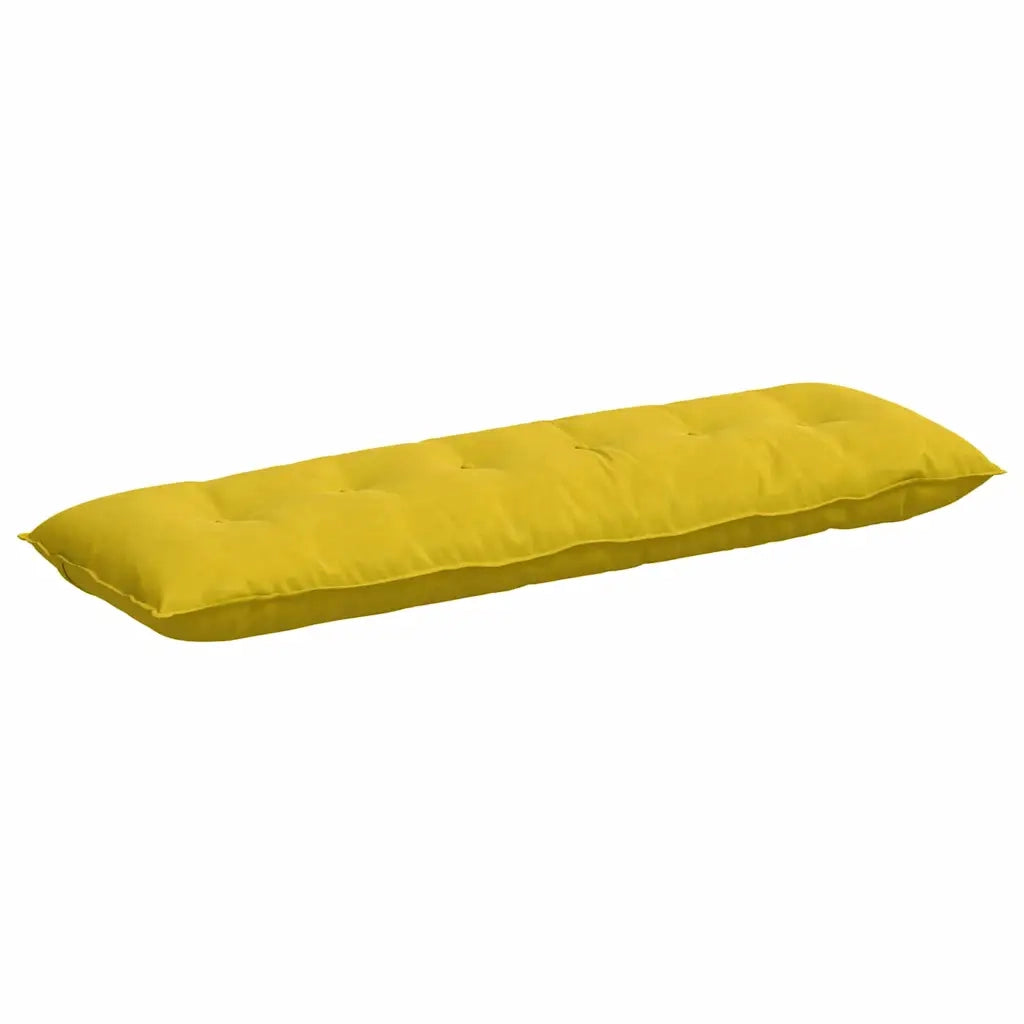 Cuscino per Schiena Giallo 160 x 50 cm Tessuto in Cords 42014897