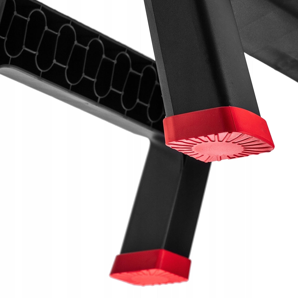 KADAX Sgabello da cucina pieghevole con scaletta, portata 150 kg, piattaforma con gradini da 63 cm