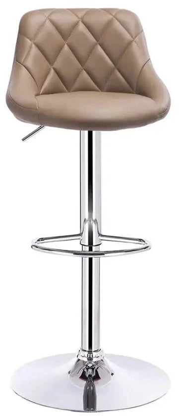 Sedia da giardino regolabile - Sedia da giardino - Sedie da giardino con schienale - Supporto per piedi - Acciaio inox - Progettata ergonomicamente - Pelle khaki.