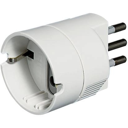 BTicino S3623DE Adattatore Presa Tedesca, Bianco, 10A