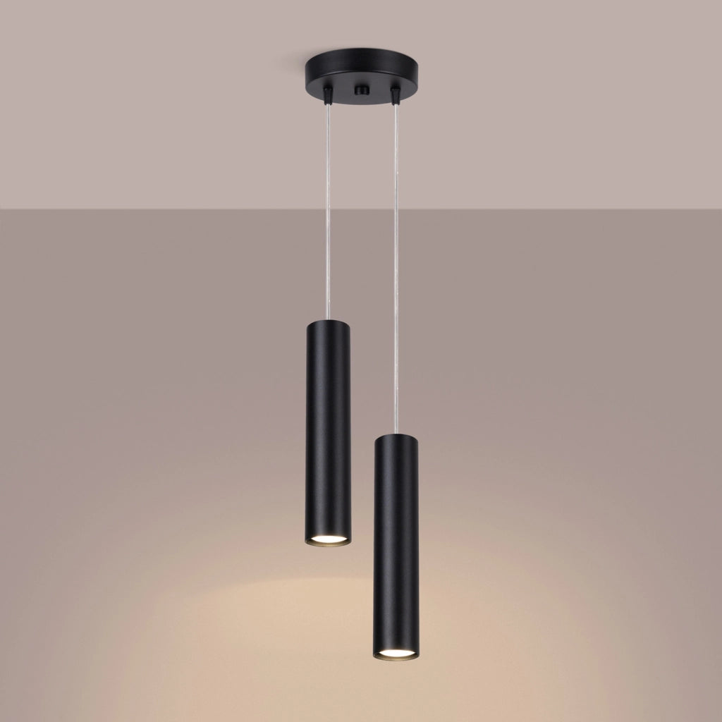 Lampada a sospensione moderna nera doppia 2xGU10 MODENO