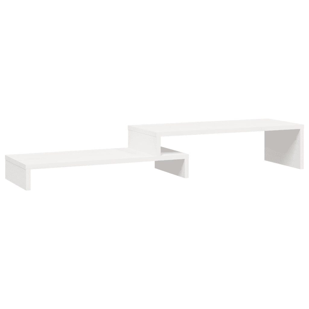 Supporto Monitor Bianco (52-101)x22x14 cm Legno Massello Pino CFW3025827