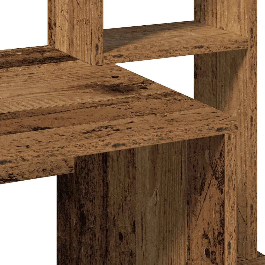 vidaXL Scrivania Mensole Legno Vecchio 100x45x140 cm Legno Multistrato