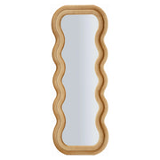 Allen, Specchio Cornice Ondulata Effetto Velluto, 60x160h cm oro