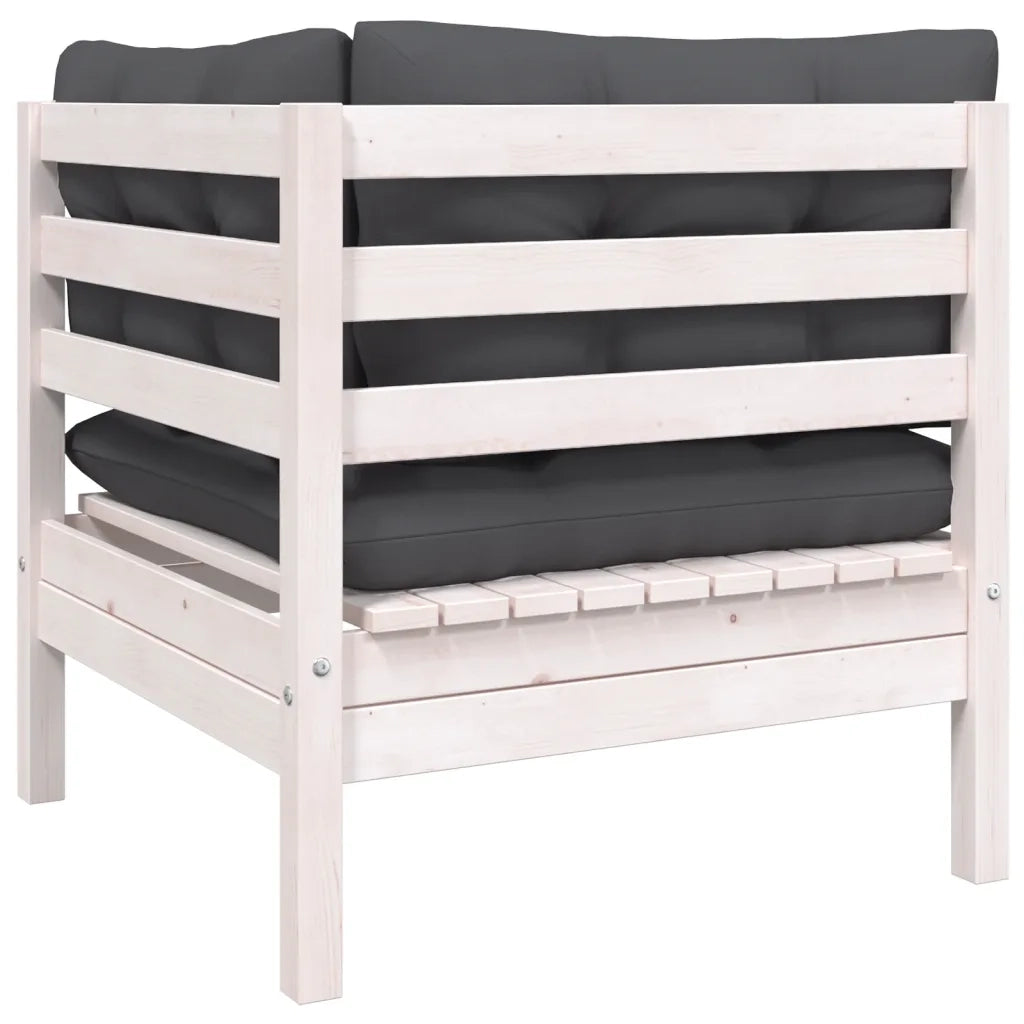 Set Salotto da Giardino 6 pz con Cuscini Legno Massello di Pino 3096191